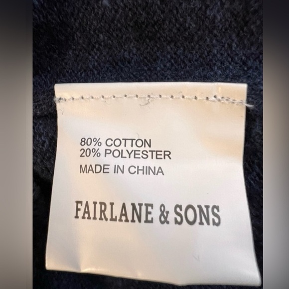 NWT Fairlane & Sons Stitch Fix sweater Blue Navy Size XXL V-Neck Men - Picture 8 of 8